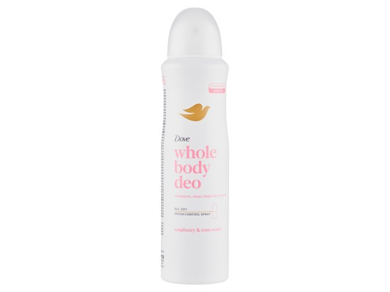 Dove Raspberry & Rose deodorant ve spreji na tělo 150 ml