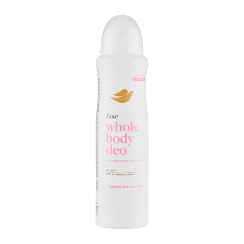 Dove Raspberry & Rose deodorant ve spreji na tělo 150 ml