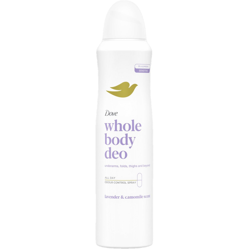 Dove Lavender & Chamomile deodorant ve spreji na tělo 150 ml
