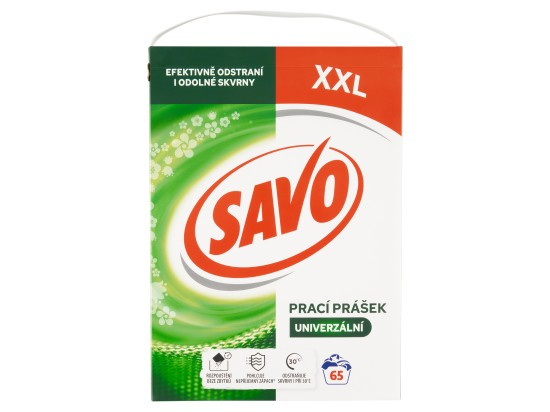 SAVO Prací prášek Univerzální Box 65 praní 4,55 kg