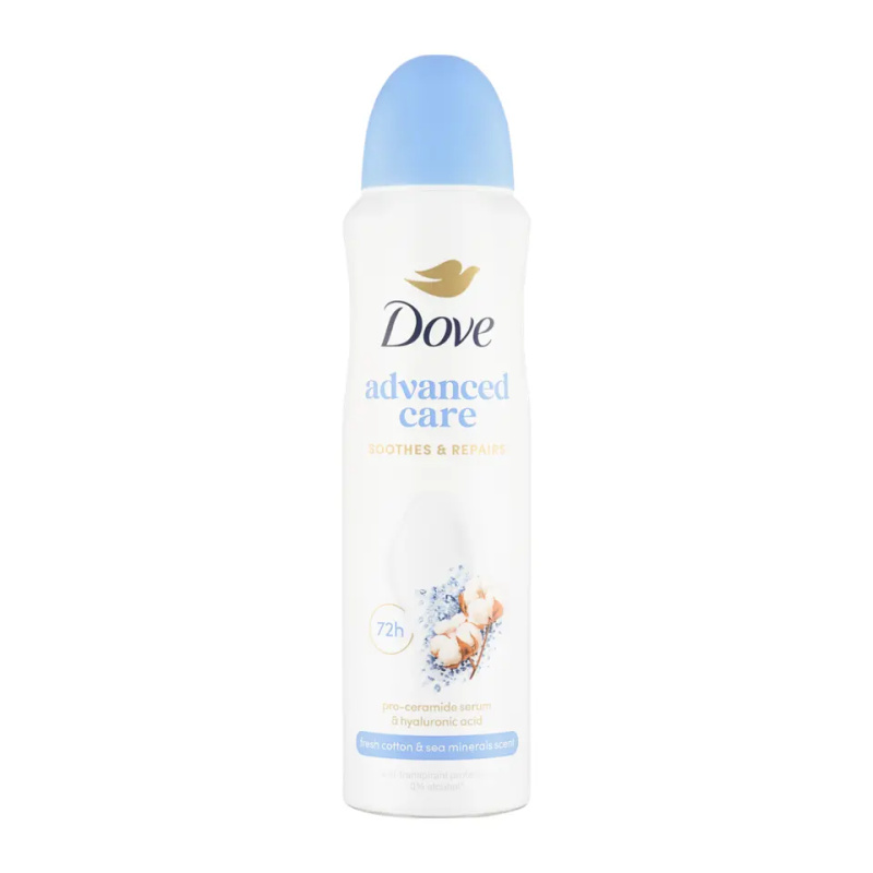 Dove Advanced Care Fresh Cotton and Sea Minerals deodorant sprej 150 ml