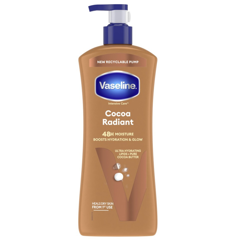 Vaseline Cocoa Radiant tělové hydratační mléko s kakaovým máslem 600 ml