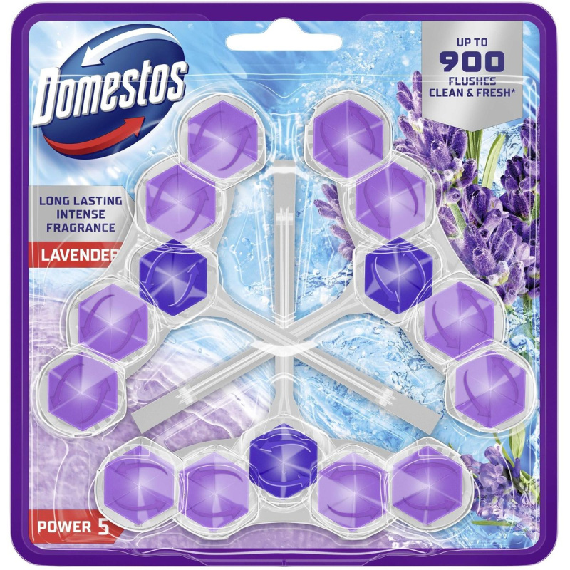 Domestos Power 5 Lavender WC blok (3×50 g)