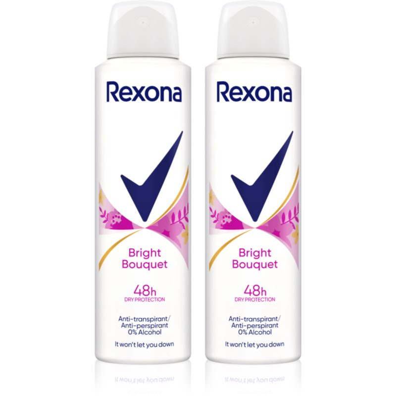 Rexona Sexy Bouquet Antiperspirant antiperspirant ve spreji výhodné balení 2 x 150 ml