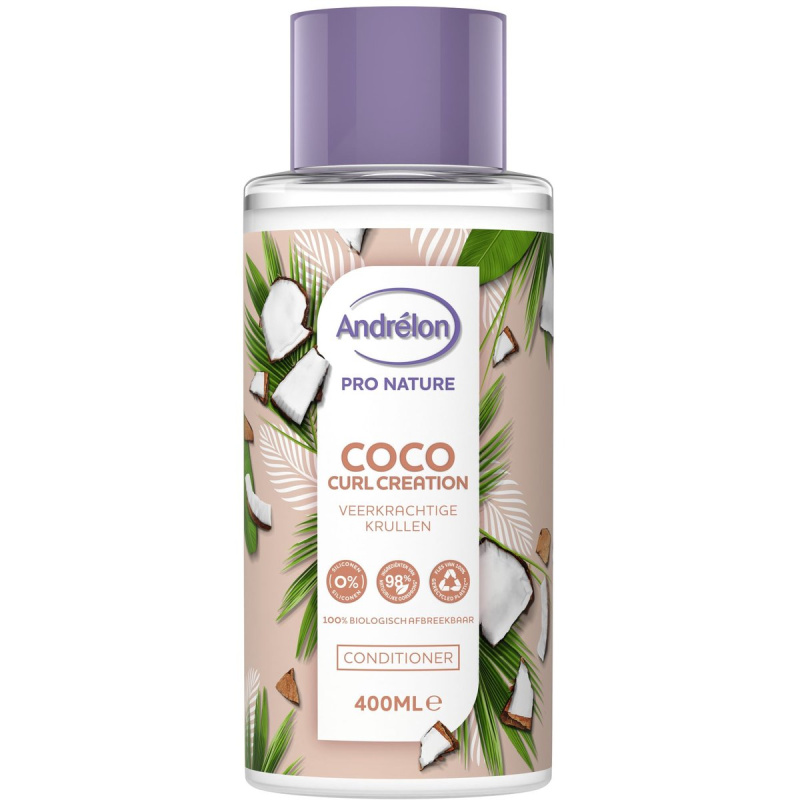 Andrelon Pro Nature Coco Curl Creation kondicionér pro vlnité a kudrnaté vlasy