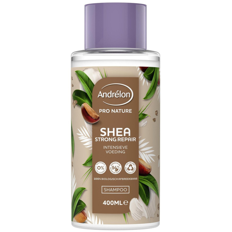 Andrelon Pro Nature Shea Strong Repair šampon pro obnovu a výživu poškozených vlasů