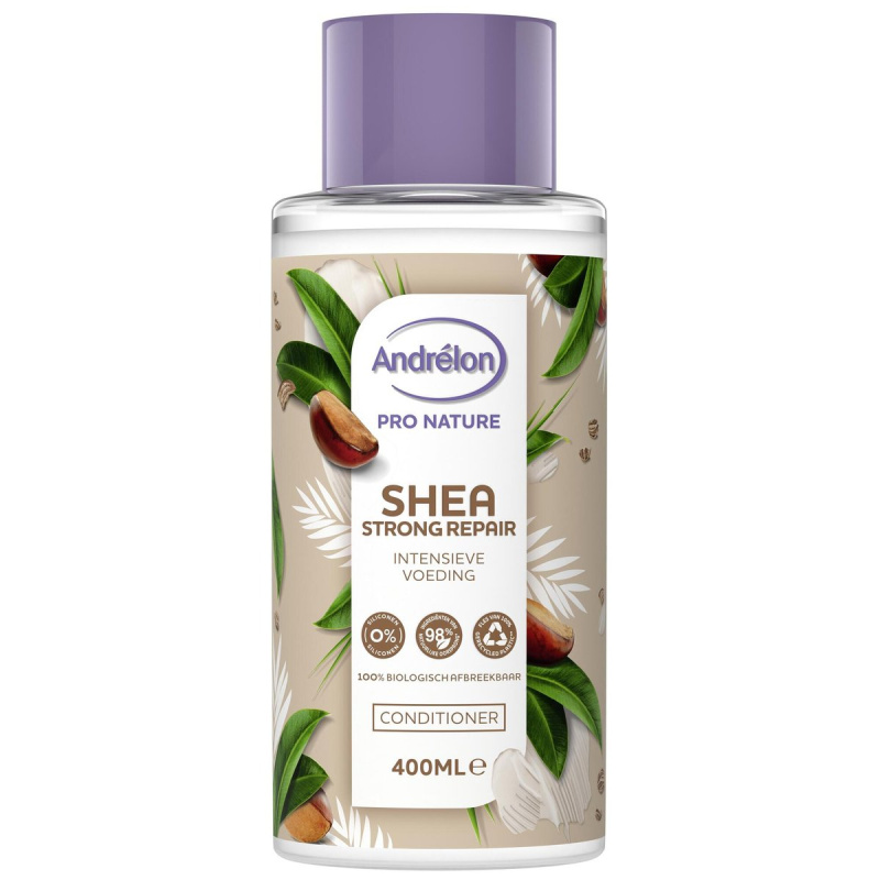 Andrelon Pro Nature Shea Strong Repair kondicionér pro obnovu a výživu poškozených vlasů