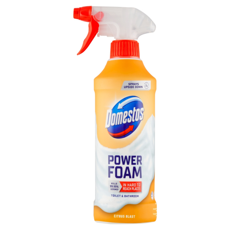 Domestos Power Foam - čisticí pěna na toalety - Citrus Blast, 435 ml