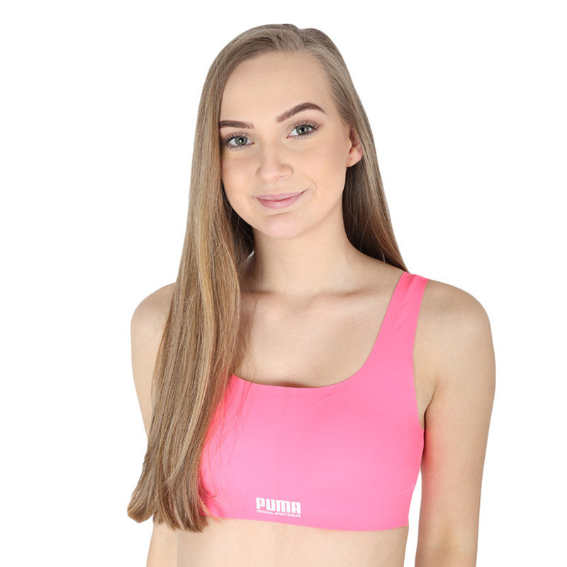 Dámská sportovní podprsenka Puma růžová (100001239 004) S