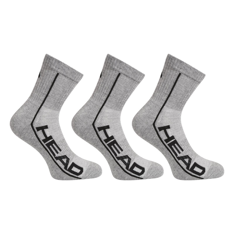 3PACK ponožky HEAD šedé (791010001 011) M
