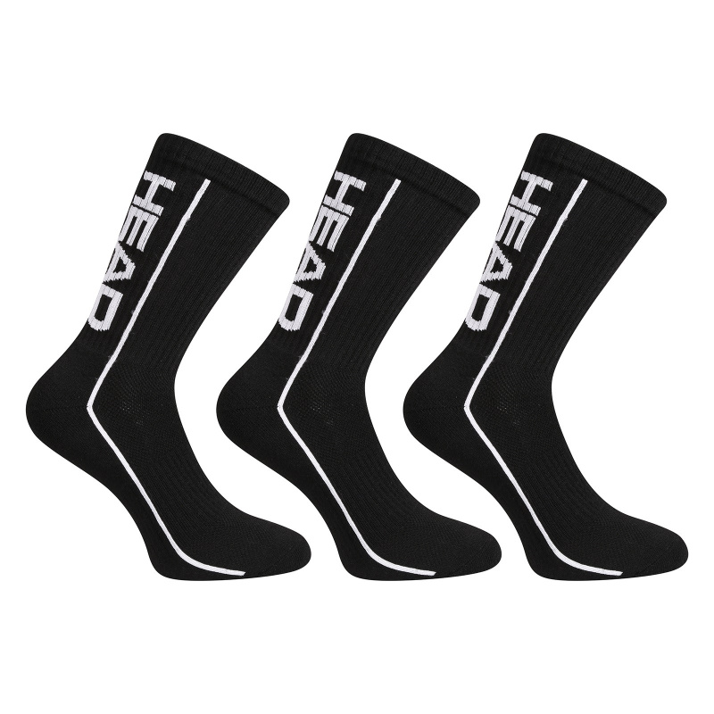 3PACK ponožky HEAD vysoké černé (791011001 005) M