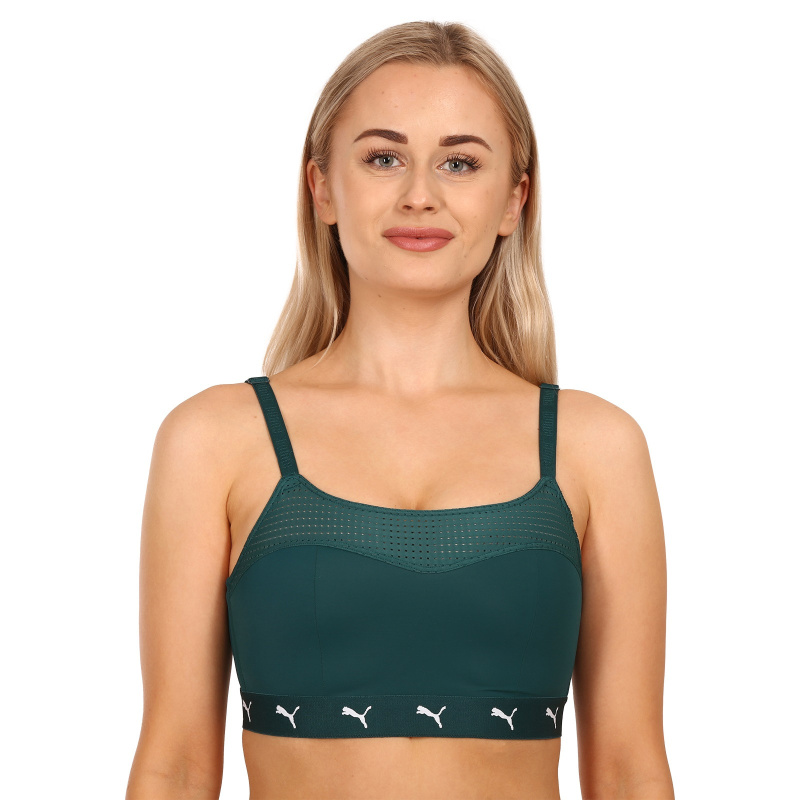 Dámská sportovní podprsenka Puma zelená (701219634 002) S