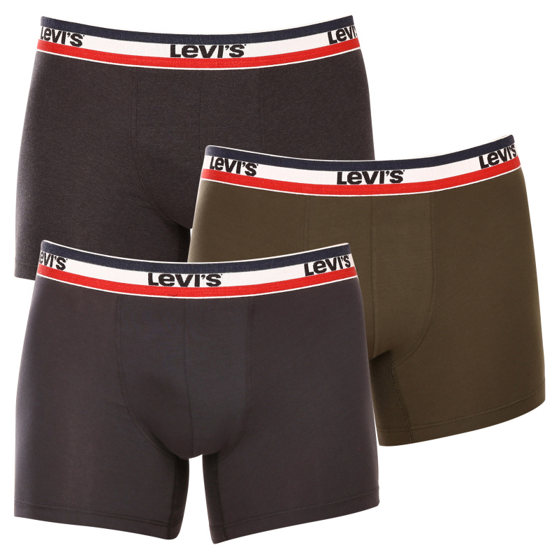 3PACK pánské boxerky Levis vícebarevné (100002870 009) M, trenky / trenýrky