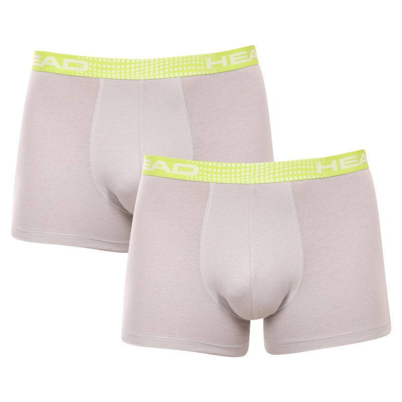 2PACK pánské boxerky HEAD šedé (701221813 002) L, trenky / trenýrky