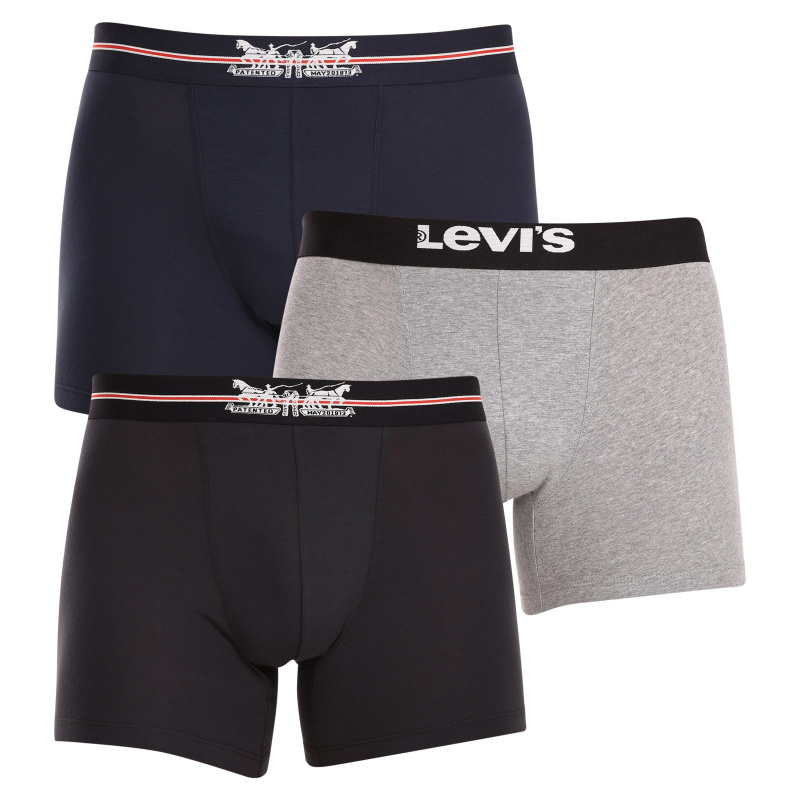 3PACK pánské boxerky Levis vícebarevné (701224663 001) M, trenky / trenýrky