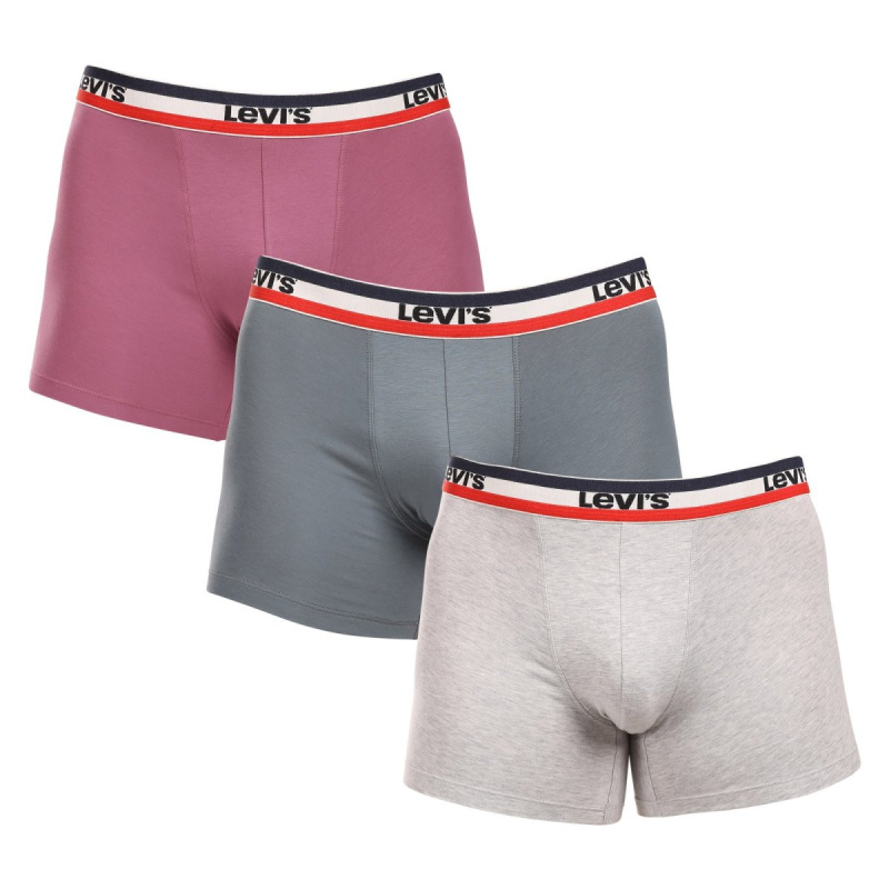 3PACK pánské boxerky Levis vícebarevné (100002870 011) M, trenky / trenýrky