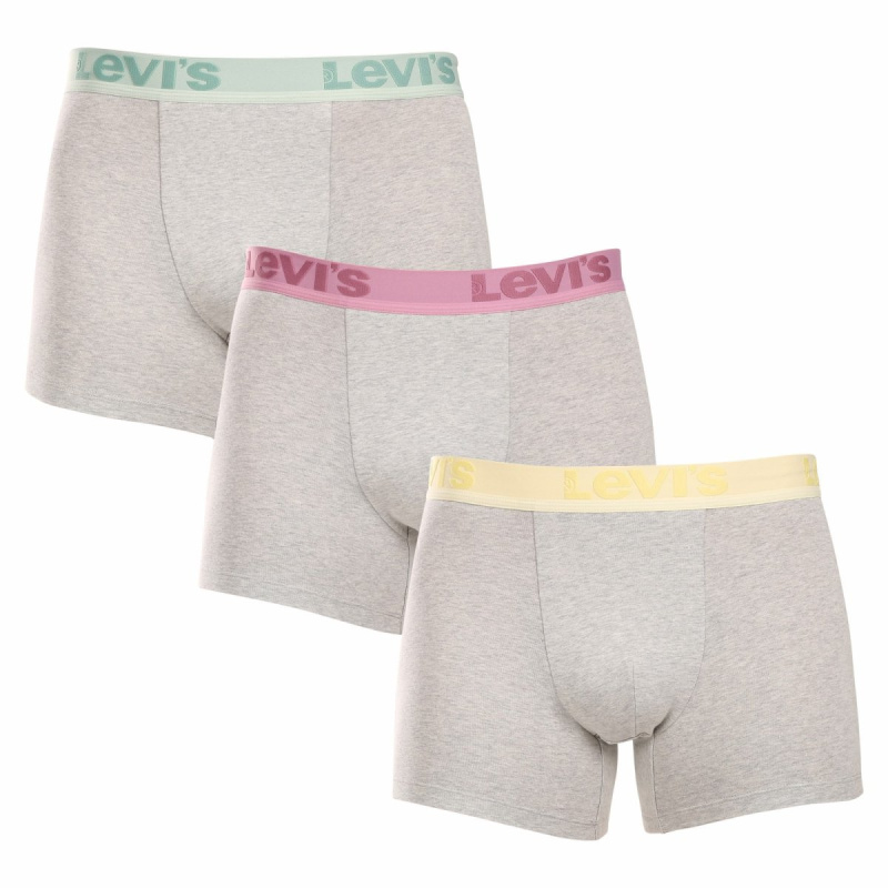 3PACK pánské boxerky Levis vícebarevné (905045001 025) M, trenky / trenýrky