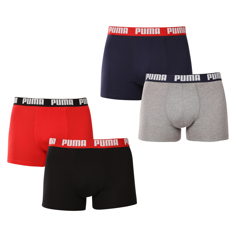 4PACK pánské boxerky Puma vícebarevné (701227791 003) L, trenky / trenýrky