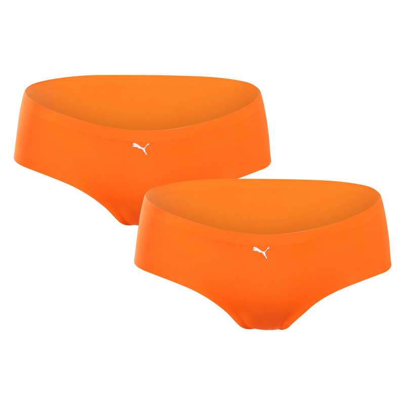 2PACK dámské kalhotky Puma bezešvé oranžové (100001011 020) XL