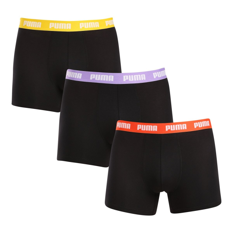 3PACK pánské boxerky Puma černé (701226820 009) XL, trenky / trenýrky