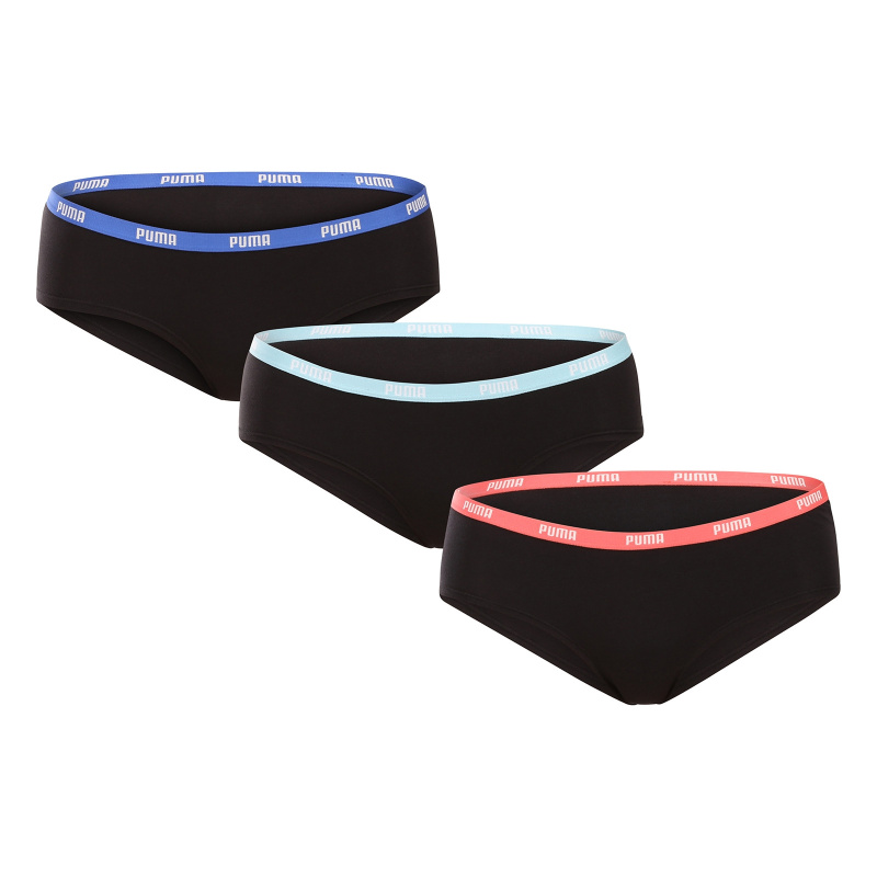 3PACK dámské kalhotky Puma černé (503007001 009) M
