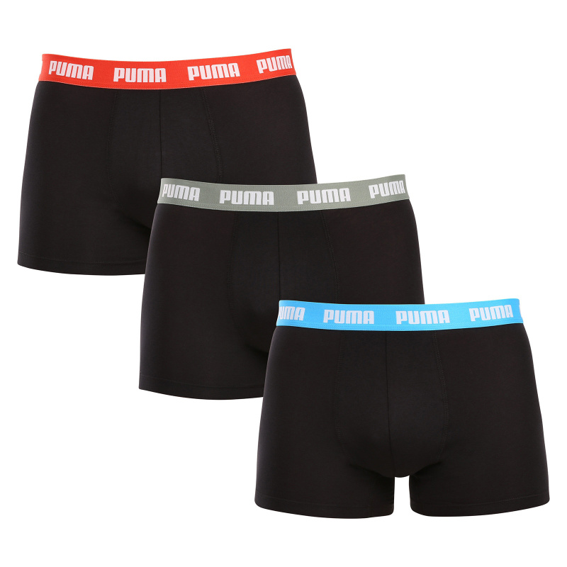 3PACK pánské boxerky Puma černé (701226820 012) M, trenky / trenýrky