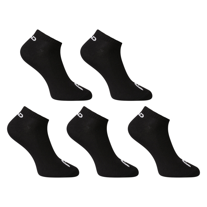 5PACK sportovní ponožky HEAD nízké černé (701232768 001) XS