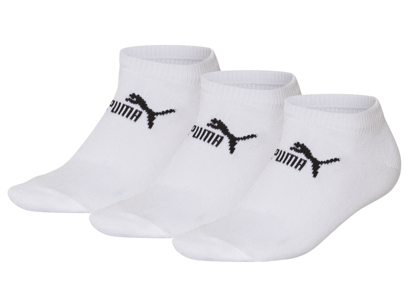 Puma Dámské / Pánské nízké ponožky, 3 páry (bílá, 39/42)