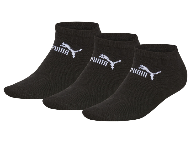 Puma Dámské / Pánské nízké ponožky, 3 páry (černá, 43/46)