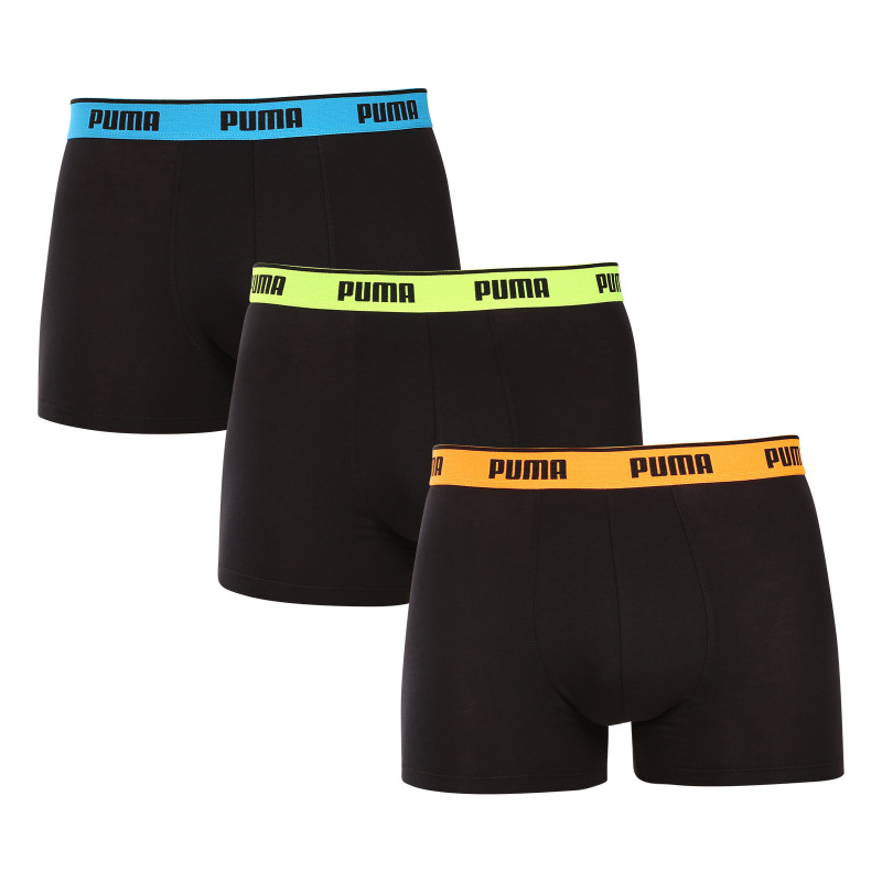 3PACK pánské boxerky Puma černé (701234187 006) XXL, trenky / trenýrky