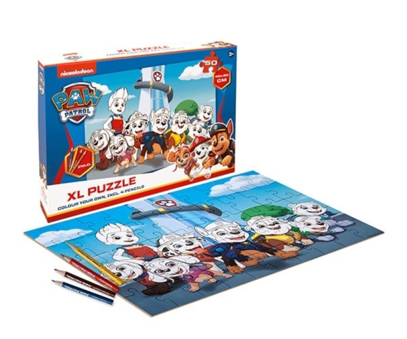 Paw Patrol omalovánkové puzzle 50 dílků - 1 kus