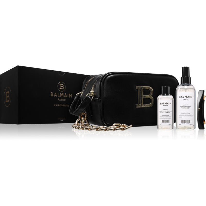 Balmain Hair Couture Toiletry Bag Black Gold dárková sada pro ženy