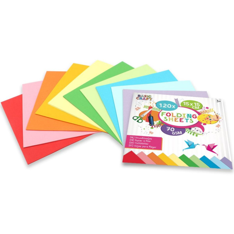 Grafix Sada barevných papírů 15 x 15 cm, 70g/m2 -120 ks