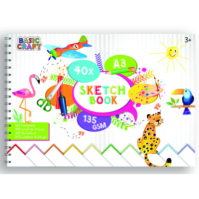 Grafix Skicovací blok A3 135 g/m 240 listů RMS