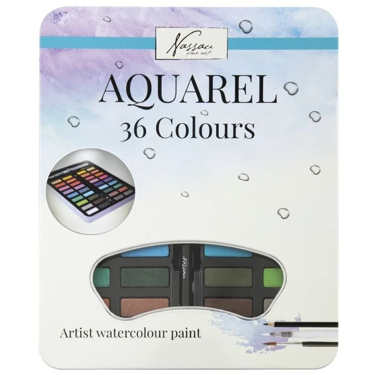 Akvarelové barvy sada 36 barev + příslušenství