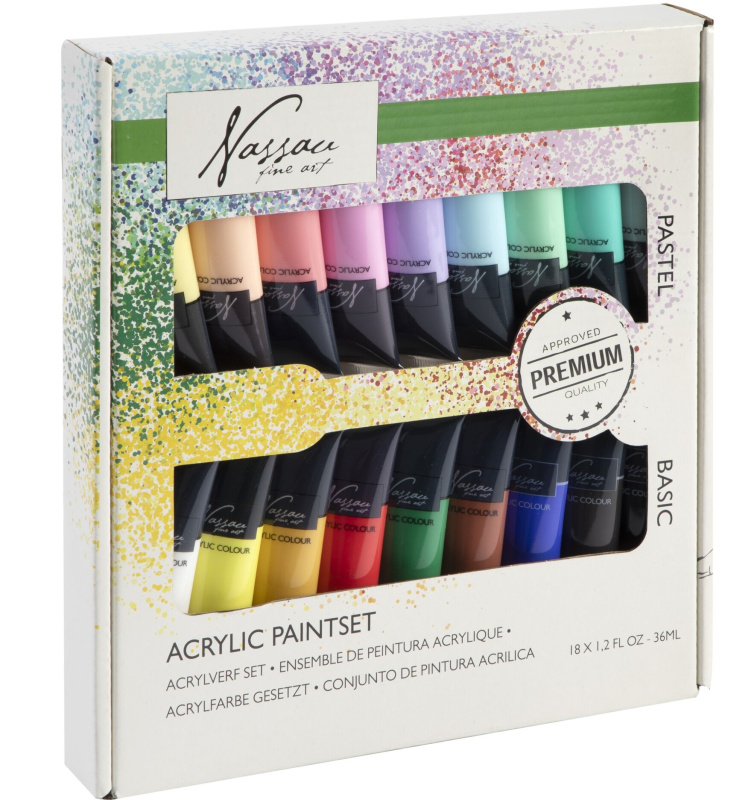 Akrylové barvy Grafix 18 x 36ml