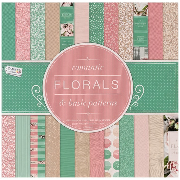 Sada oboustranných papírů 30,5×30,5cm Florals