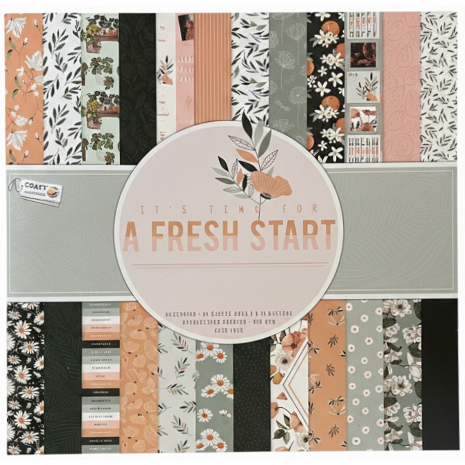 Sada oboustranných papírů 30,5×30,5cm A Fresh Start