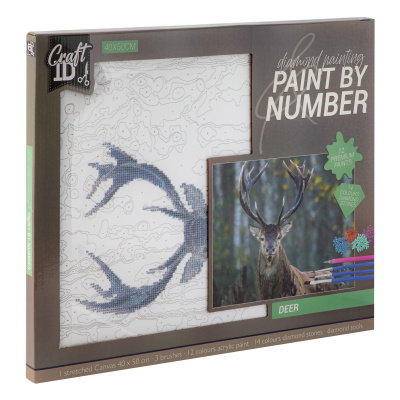 RMS Malování pomocí kamínků Diamond/podle čísel Jelen 40x50 cm