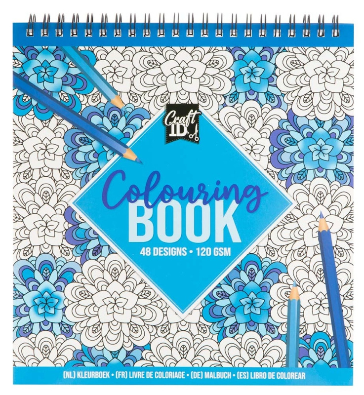 Kniha omalovánek Modrá 21x20 cm