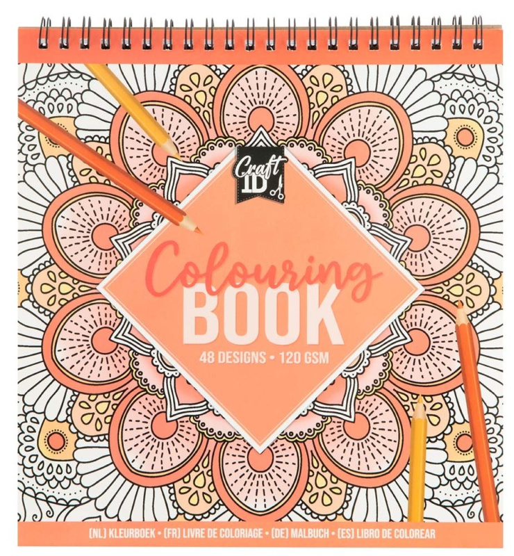 Kniha omalovánek s kroužkovou vazbou 21x20 cm