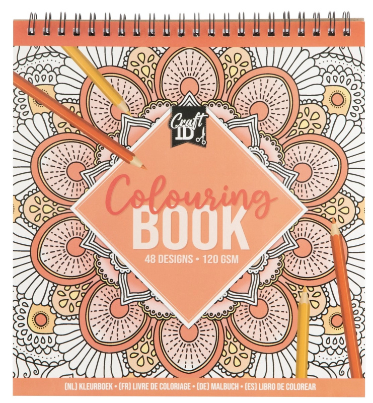 Kniha omalovánek s kroužkovou vazbou 21x20 cm