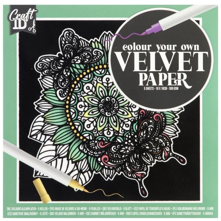 Davona Omalovánky sametové různé vzory (5ks)