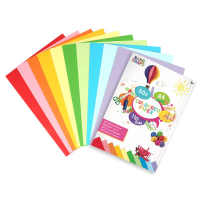 Basic Craft Sada barevných papírů A4 / 40 listů, 110g