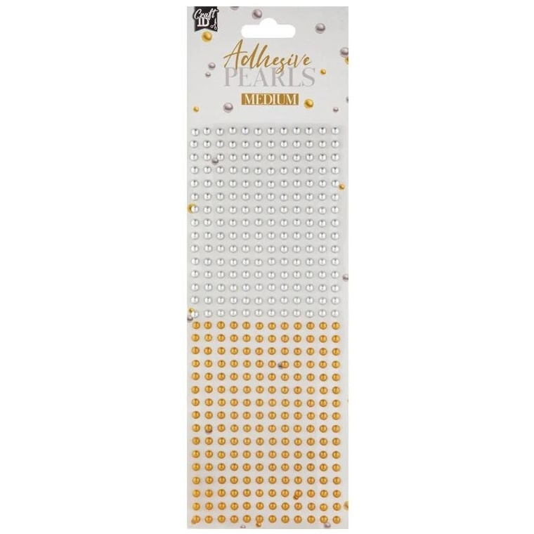 Samolepicí perličky (372ks) - zlaté a stříbrné