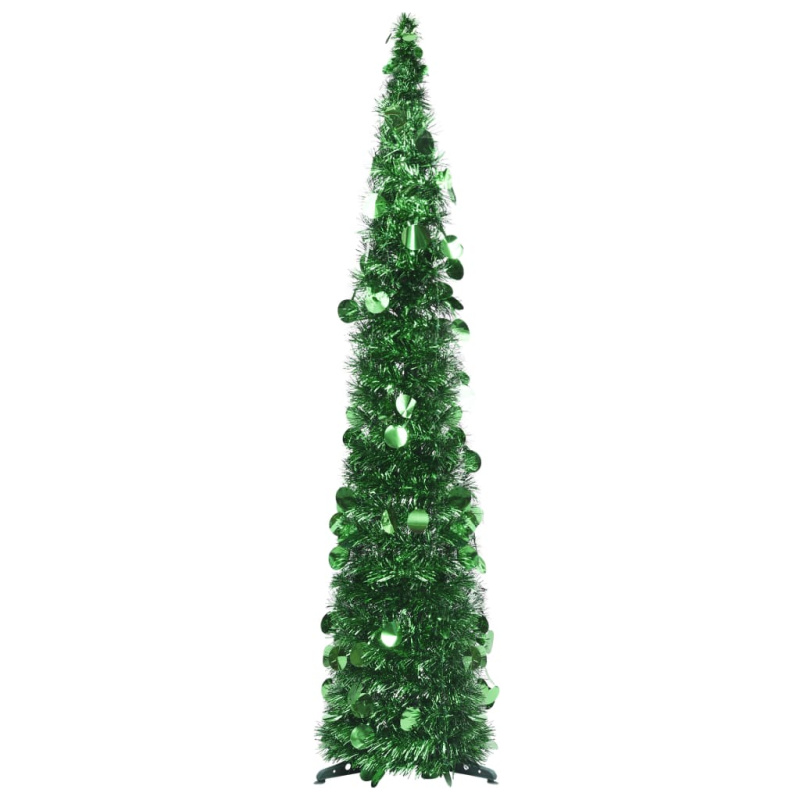 Pop-up umělý vánoční stromek stříbrný 150 cm PET
