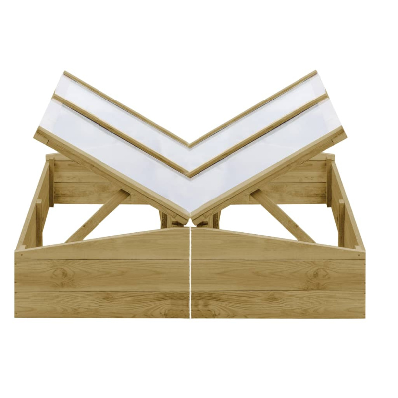 vidaXL Pařeniště 2 ks impregnovaná borovice 200 x 50 x 35 cm