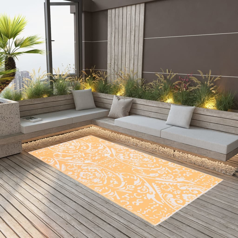 Venkovní Koberec Arakil Oranžový A Bílý Pp Oranžová A Bílá - 120 x 180 cm