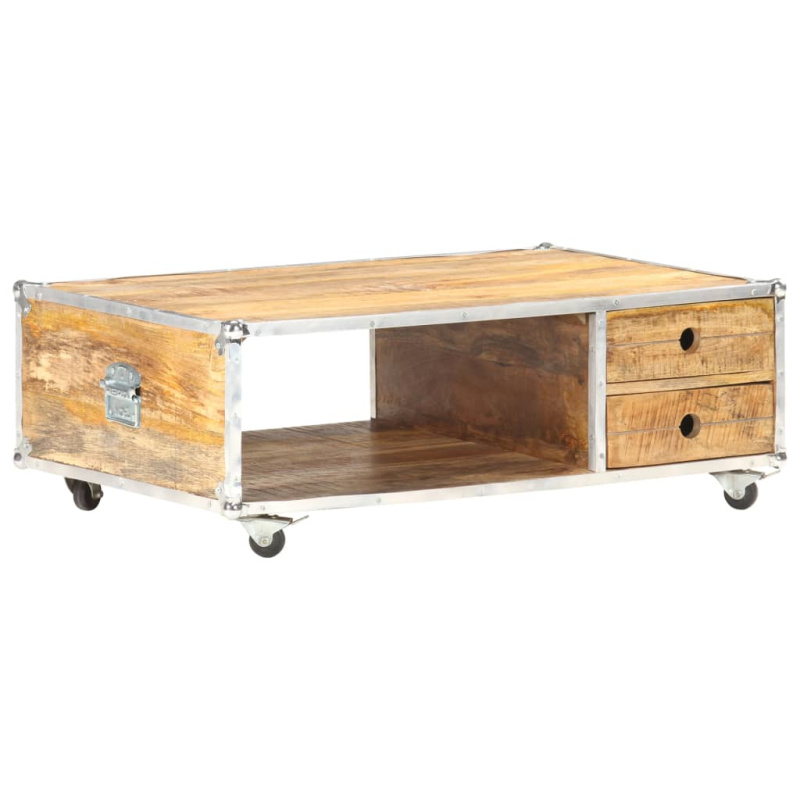 Konferenční Stolek 89 X 59 X 33 Cm Masivní Hrubý Mangovník