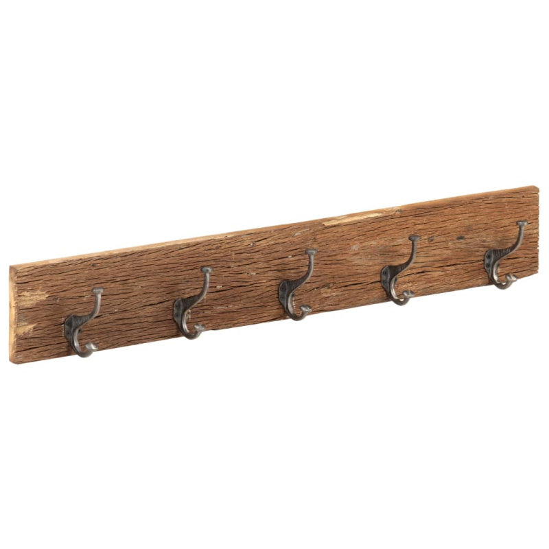 Věšák Do Předsíně S 5 Háčky 100 X 2,5 X 15 Cm Recyklovaný Masiv